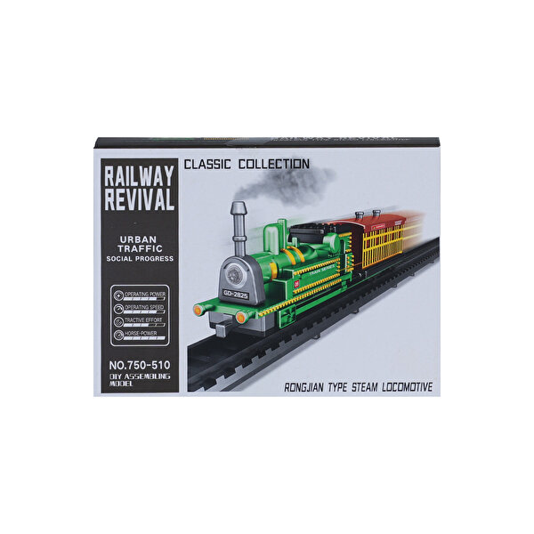 Railway Revival Classic Collection Maket Tren Seti Rongjian Type Steam Locomotive