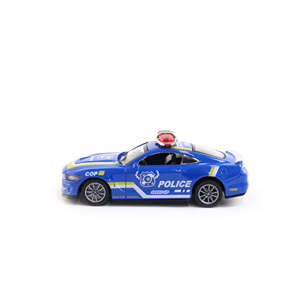 1:36 Ölçekli Die-Cast Mavi Polis Arabası