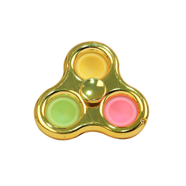 3 Parmak Metalize Stres Çarklı Pop It