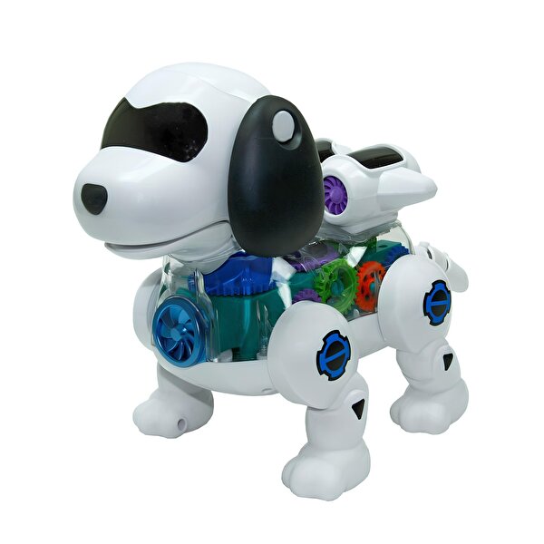 Işıklı Müzikli ve Hareketli Beyaz Robot Köpek