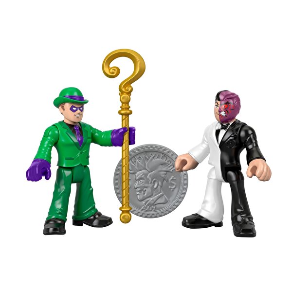 Imaginext DC Super Friends Aksiyon Figürleri The Riddler Two Face GBL90