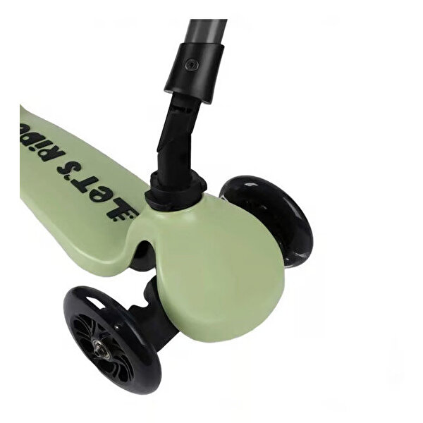 Let's Ride Two Işıklı Katlanabilir 3 Tekerlekli Scooter Yeşil