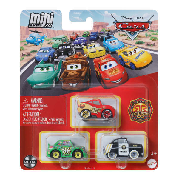 Cars Mini Karakter Arabalar Üçlü Paket JBH26
