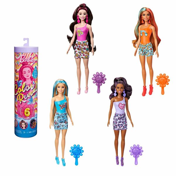 Barbie Color Reveal Renk Değiştiren Barbie Gökkuşağı Serisi Sürpriz Paket HRK06