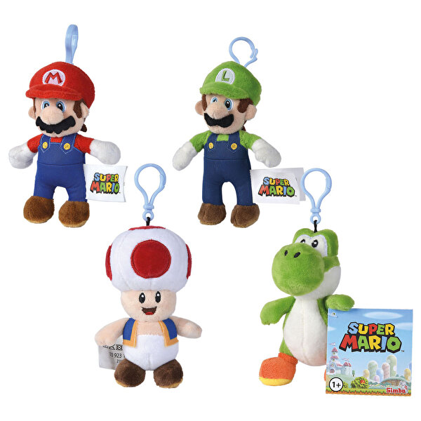 Super Mario 12,5 Cm Peluş Anahtarlık Mario