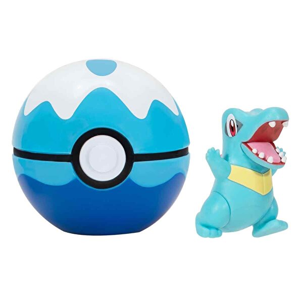 Pokemon CIip 'N' Go Figür S3 Totodile ve Dive Ball