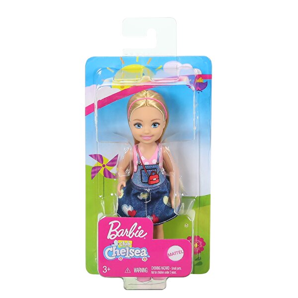 Barbie Aksesuarlı Chelsea Bebekler Kot Elbiseli Sarışın GHV65