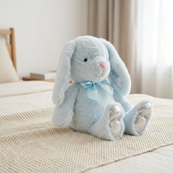 Mavi Peluş Tavşan 50 Cm