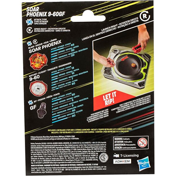 Beyblade X Soar Phoenix 9-60GF Delüks Oyun Seti TP9324