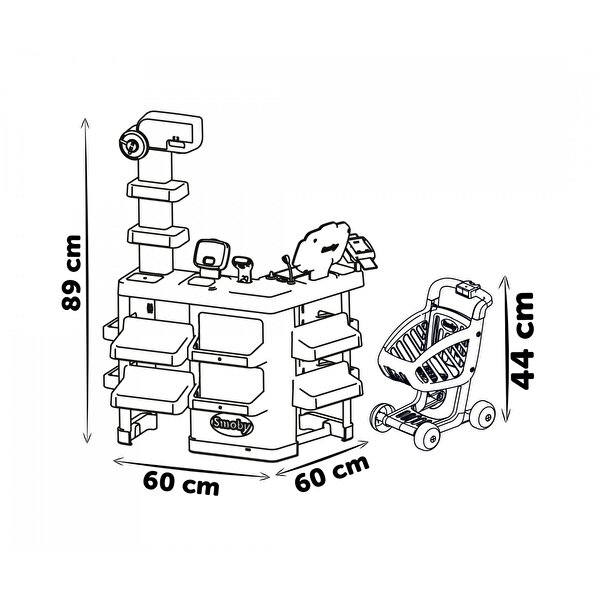 Smoby Alışveriş Arabalı Süpermarket