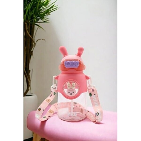 Tavşan Robot Matara Pembe