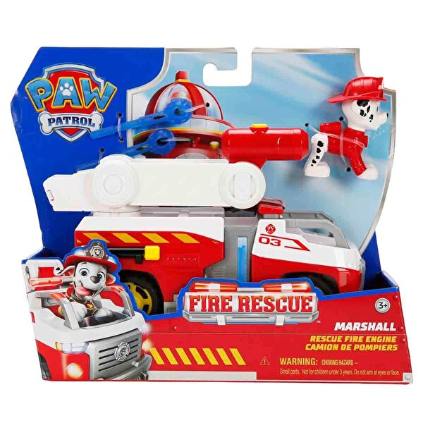 Paw Patrol Fire Rescue Figür ve Kurtarma Aracı Marshall