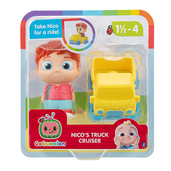 Cocomelon Araçlı Tekli Figür Nico's Truck Cruiser