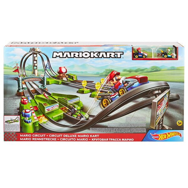 Hot Wheels Mario Kart Motorlu Çılgın Dönüş Parkuru Yarış Seti GCP27