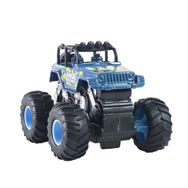 1:36 Ölçekli Sürtmeli Dev Tekerli Araçlar Mavi Jungle