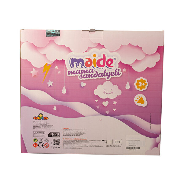 Konuşan Maide Bebek Mama Sandalyeli Oyun Seti Çiçek Tişörtlü