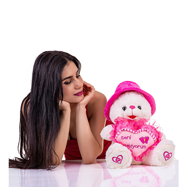 Sevimli Şapkalı Ayıcık 39 cm.