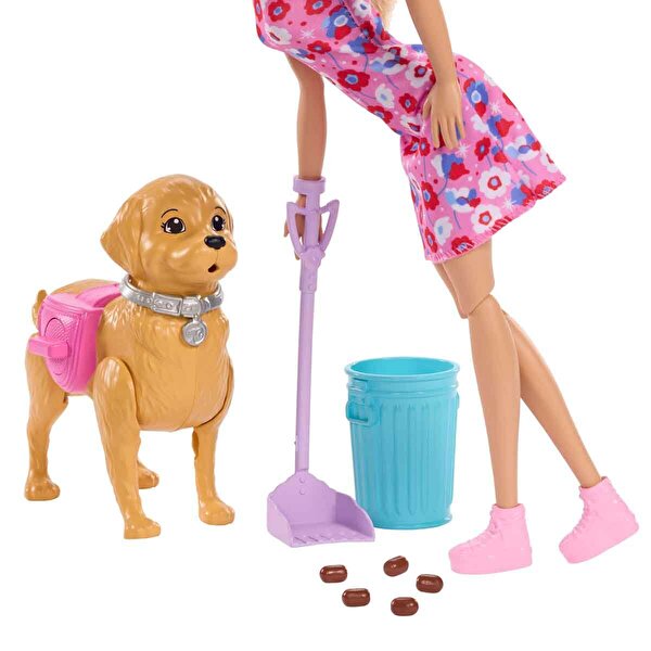 Barbie Malibu ve Köpeği ile Yürüyüş Zamanı Oyun Seti JJB46