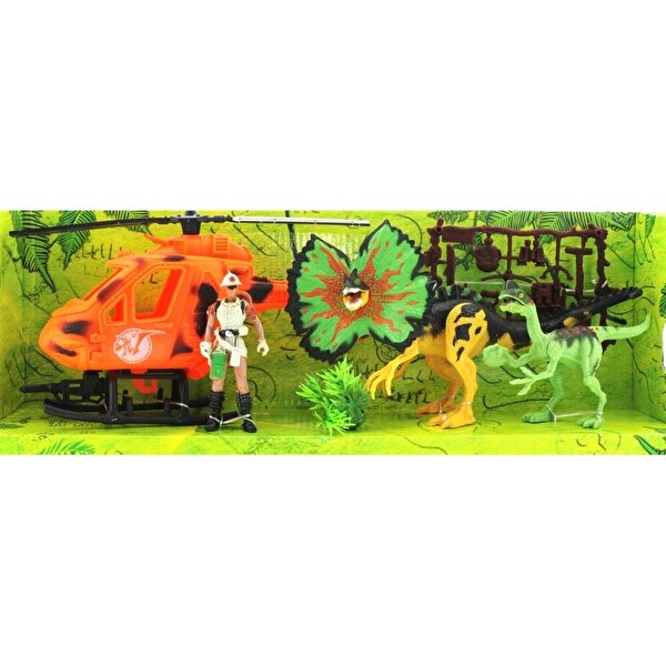 Dinozor Avcısı Helikopterli Oyun Seti D12460