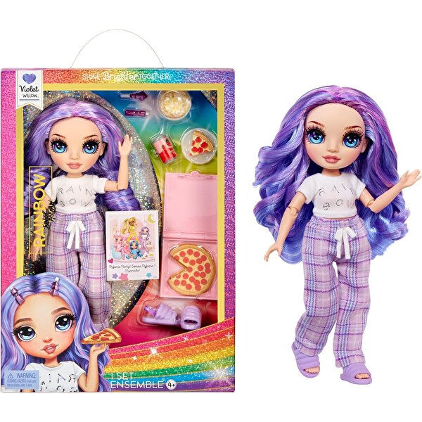 Rainbow High Jr. High Pijama Partisi Bebeği Violet Willow