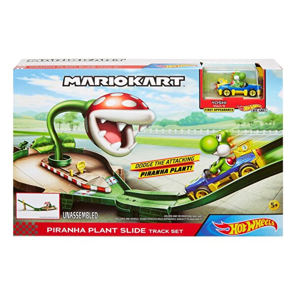 Hot Wheels Mario Kart Çılgın Yaratıklar Oyun Seti Piranha Plant Slide GFY47