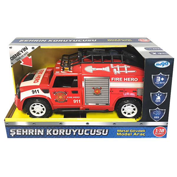 Sürtmeli Sesli-Işıklı İtfaiye Aracı