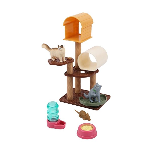 Evcil Hayvan Yavru Kedi Kulübeli Sürpriz Paket Oyun Seti