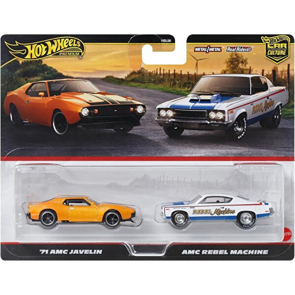 Hot Wheels 2'li̇ Premi̇um Araba Seti̇ 71 AMC Javelin & AMC Rebel Machine JBL06