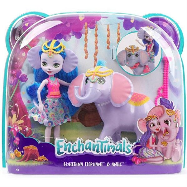 Enchantimals Bebekleri ve Hayvan Arkadaşları Ekaterina Elephant ve Antic FKY73
