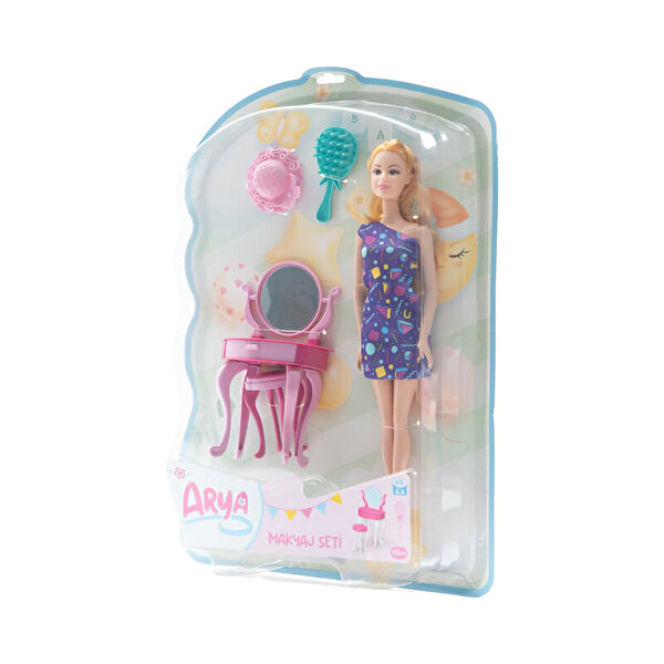 Arya Makyaj Masası Seti Üçgen Desen Elbiseli