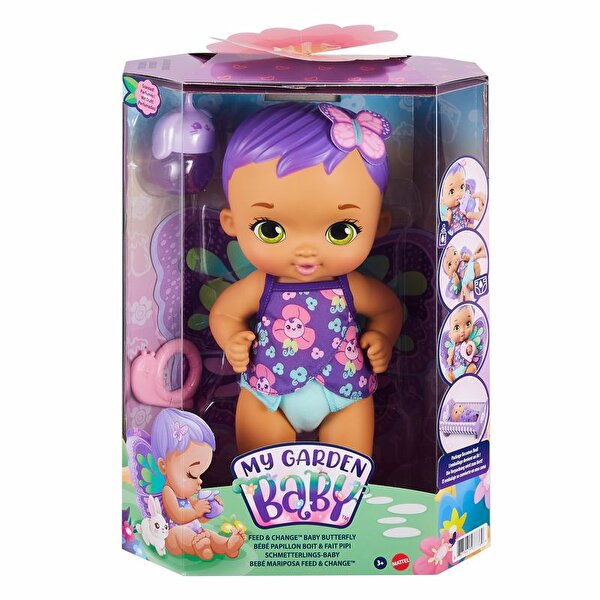My Garden Baby Kelebek Bebeğimin Bakım Zamanı Mor Saçlı Bebek GYP11