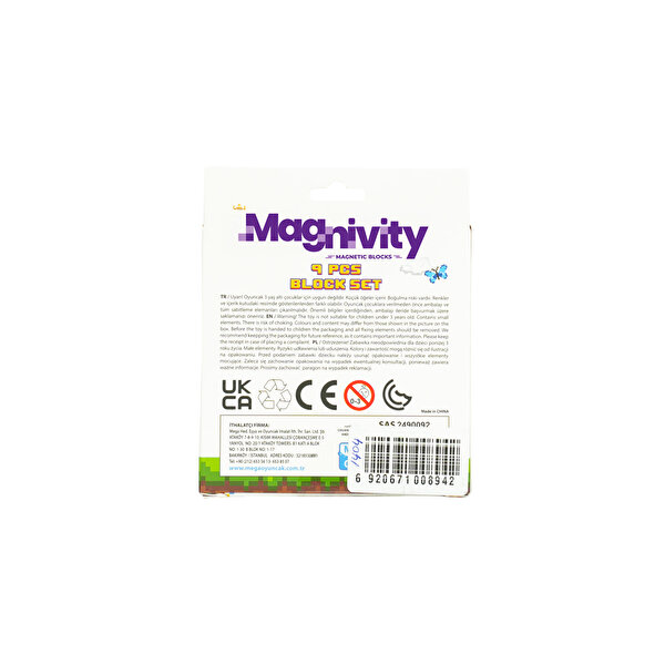 Magnivity Manyetik Bloklar Gri Taş Blok 9 Parça