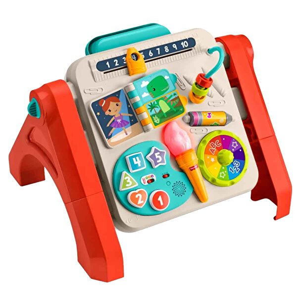 Fisher Price 4'ü 1 Arada iSesli ve Işıklı Eğlen ve Öğren Aktivite ve Çizim Masası JLM96