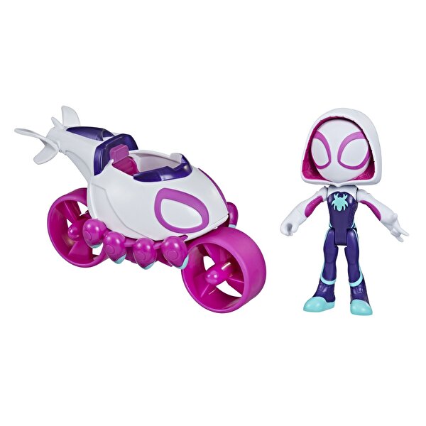 Spidey's Amazing Friends Figür ve Araçları Ghost-Spider's Copter-Cycle F1942
