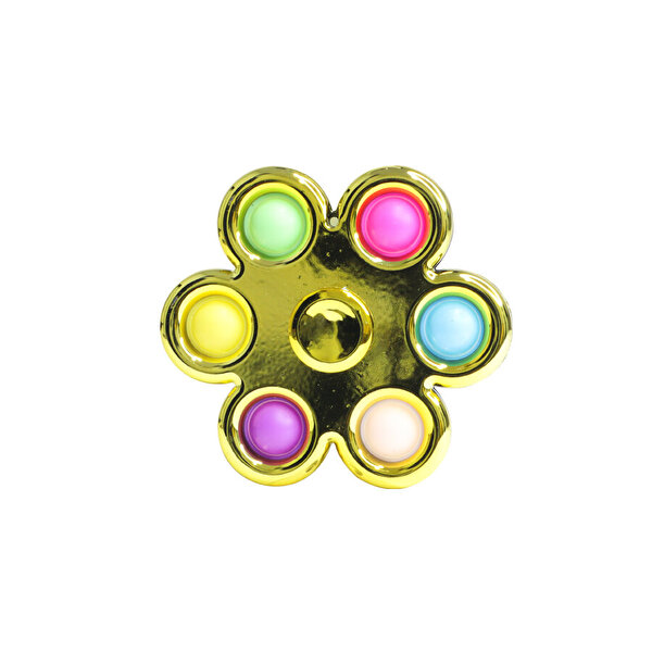 5 Parmak Metalize Stres Çarkı Pop It