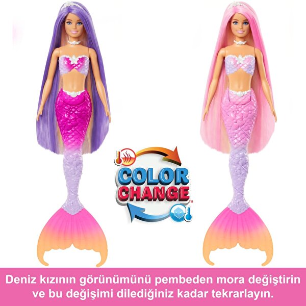 Barbie Renk Değiştiren Deniz Kızı ve Aksesuarları HRP97