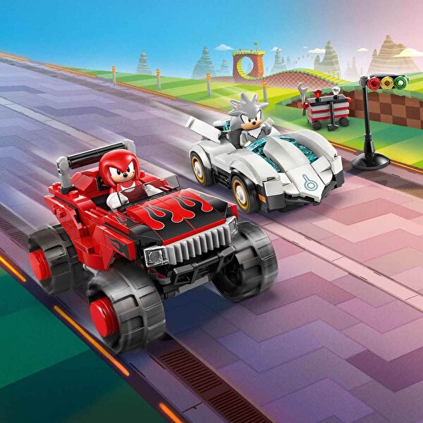 LEGO Sonic the Hedgehog Silver’ın Arabası Knuckles’ın Canavar Kamyonuna Karşı 77118
