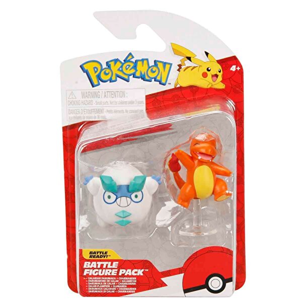 Pokemon Battle Fi̇gürler Galarian Darumaka ve Charmander
