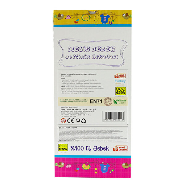 Melis Bebek Türkçe Konuşan Hayvancıklı Mor Hırkalı