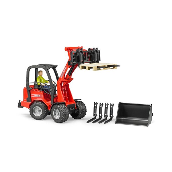 Bruder Schaffer 2034 Kompakt Yükleyici Sürücü ve Aksesuarları
