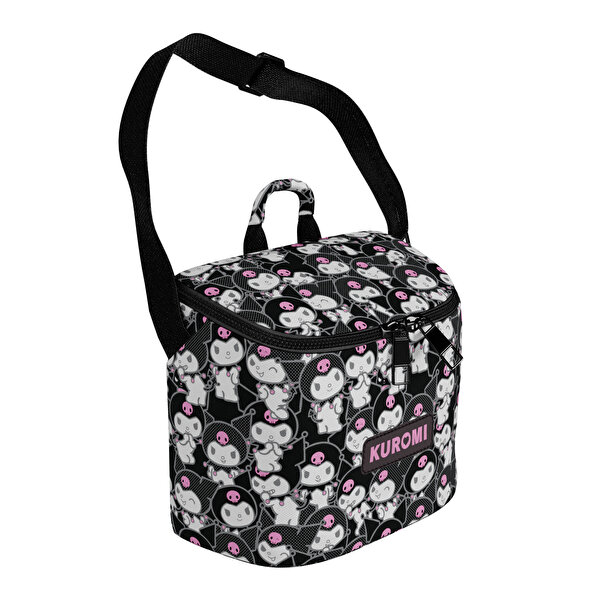 Kuromi Desenli Termal Beslenme Çantası Siyah