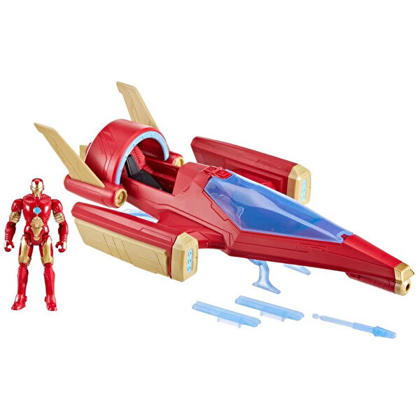 Marvel Avengers Epic Hero Serisi Iron Man Repulsor Blast Savaş Jeti ve Aksiyon Figürü F9329