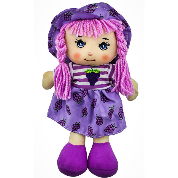 Şapkalı Bez Bebek Mor