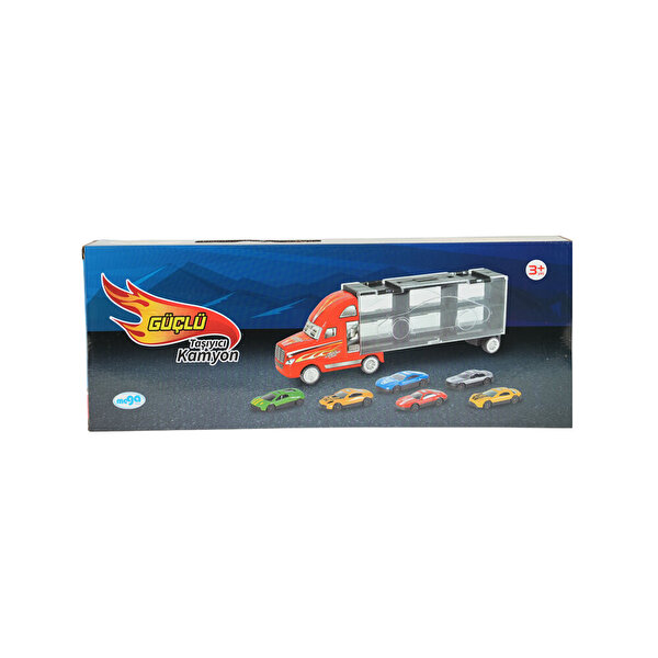 Taşınabilir Die-Cast Metal Araçlı Kamyon Kırmızı