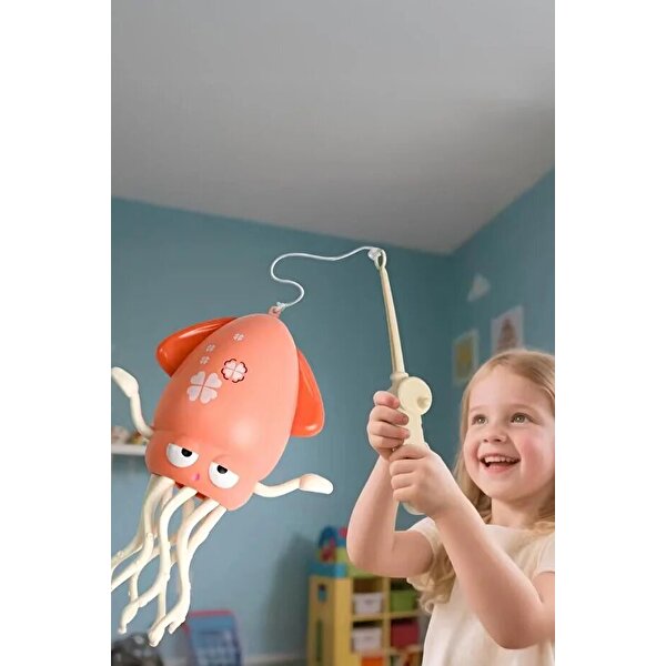 Dansçı Kali Müzikli Işıklı Hareketli Ahtapot Pembe