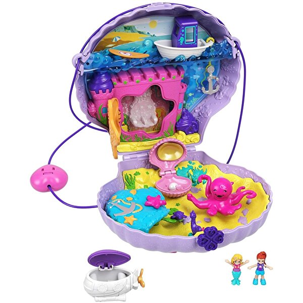 Polly Pocket Çanta Olabilen Micro Oyun Setleri Seashell Purse GNH11