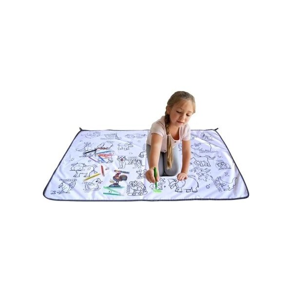 Matrax Oyuncak Boyama Halısı ve 12'li Boya Kalemi Seti