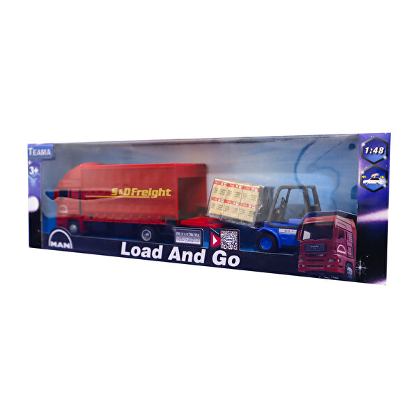 Teama 1:48 Man Yükleyici Araç Seti Kırmızı