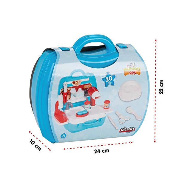 Pilsan Aksesuarlı Çantalı Veteriner Seti 21 Parça