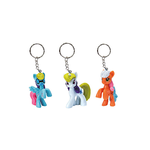 Küçük Pony ve Çıkartmalı Metal Anahtarlık